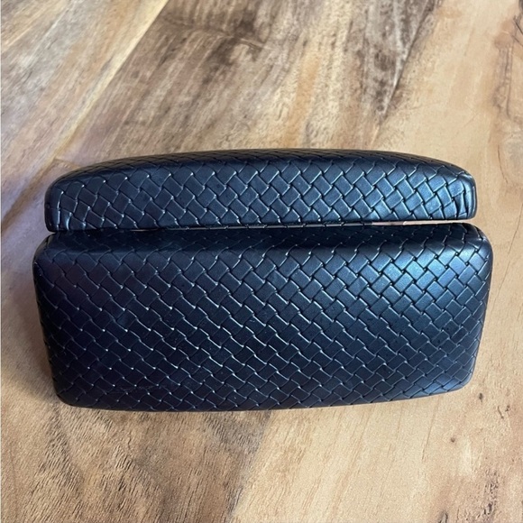 2/$30 Cole Haan Eyeglasses Faux Leather Basket Weave Hard Clamshell Case - Picture 3 of 5